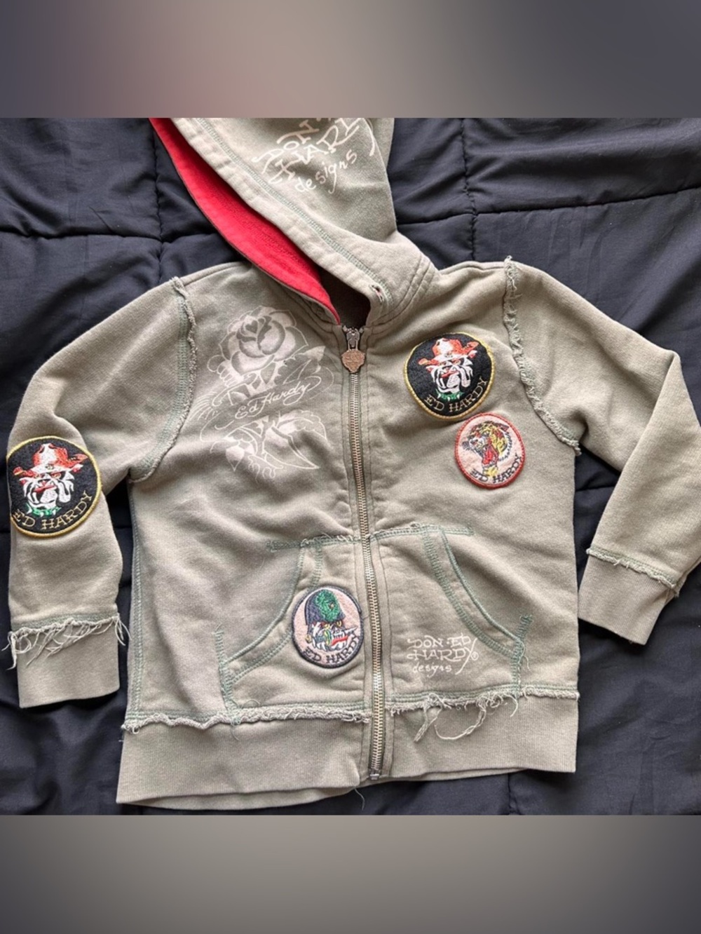kids ed hardy zip up